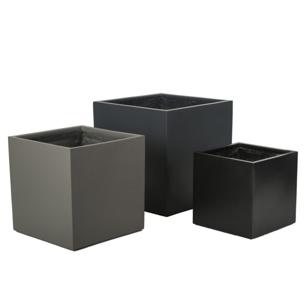 Fiberglass CUBE SQUARE PLANTER. Winterproof. Durable.