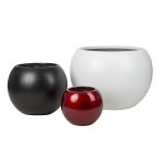 Carlton Ruby Bowl Red Black White Sized