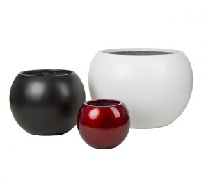 Carlton Ruby Bowl Red Black White Sized