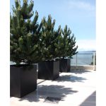 fiberglass black planters
