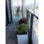 White TRENT planter